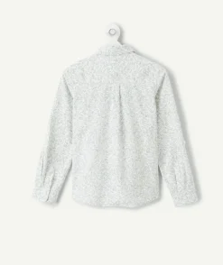 Chemise garçon blanche imprimée