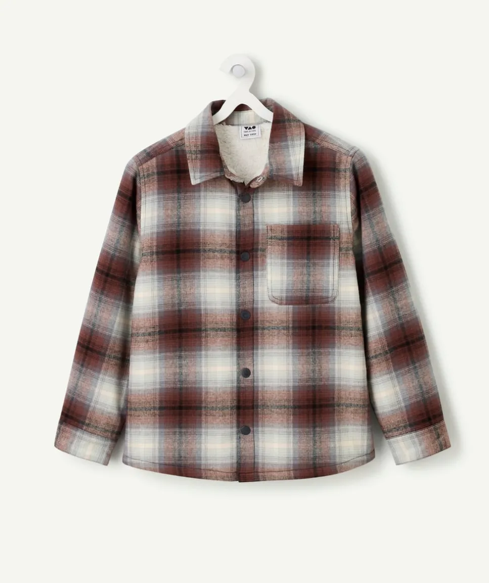 Chemise garçon à carreaux doublée