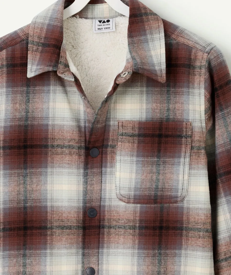 Chemise garçon à carreaux doublée