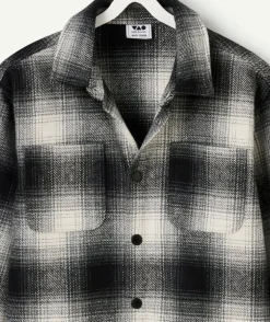 Chemise garçon à carreaux noir et blanc