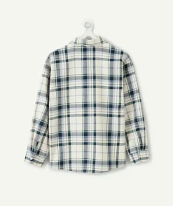 Chemise garçon droite à carreaux