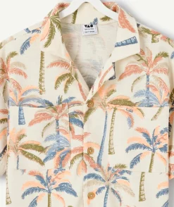 Chemise garçon imprimé palmiers multicolore