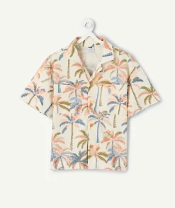 Chemise garçon imprimé palmiers multicolore