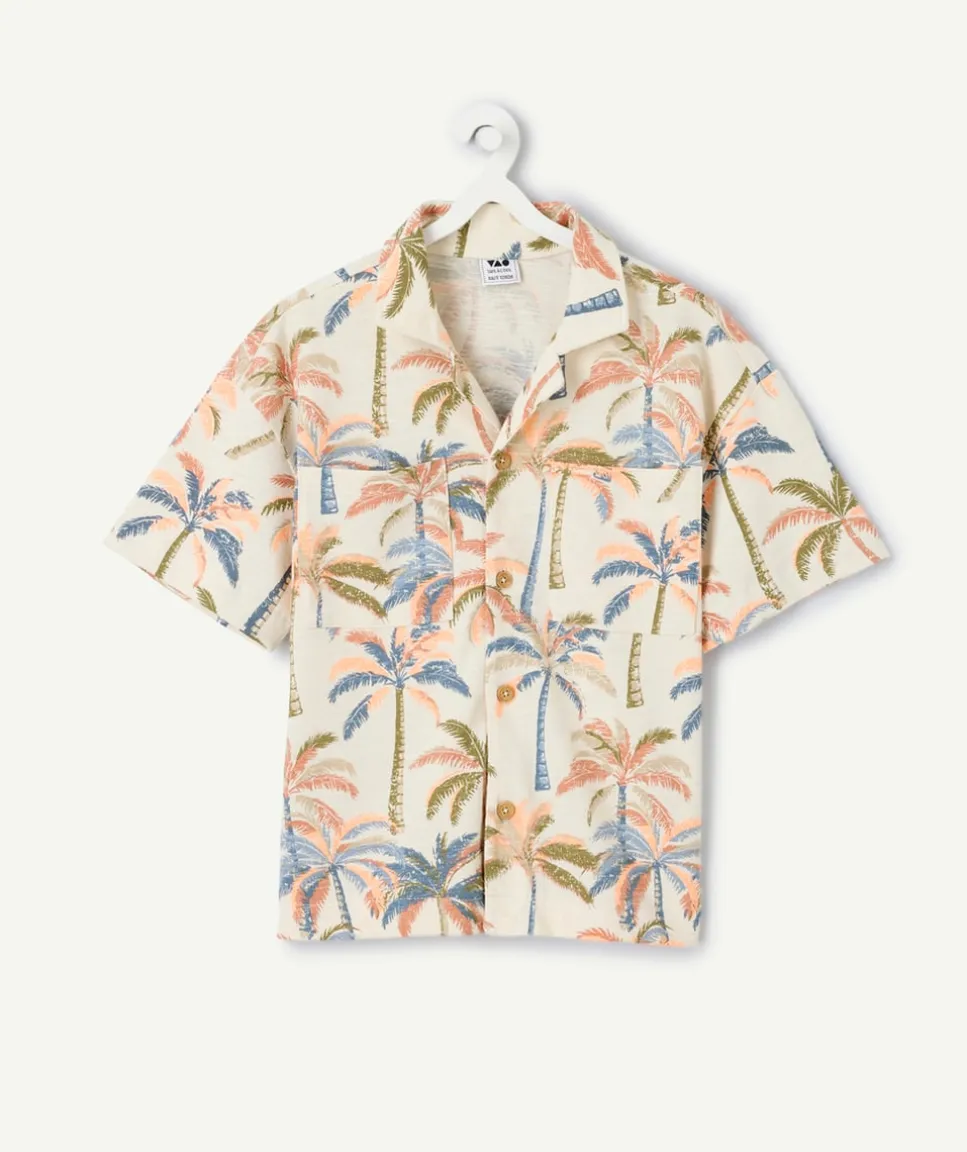 Chemise garçon imprimé palmiers multicolore
