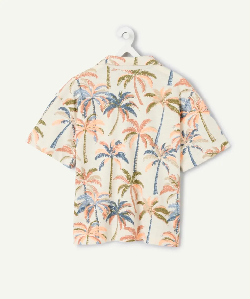 Chemise garçon imprimé palmiers multicolore