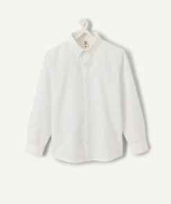 Chemise garçon manches longues blanche