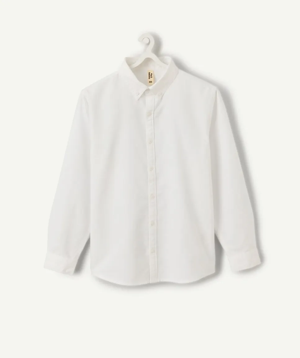 Chemise garçon manches longues blanche