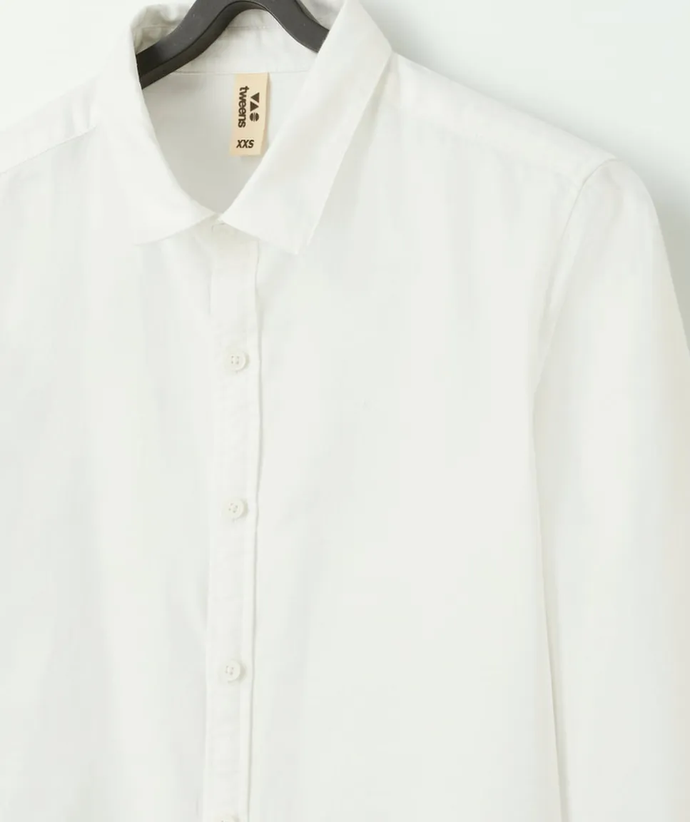 Chemise garçon manches longues blanche