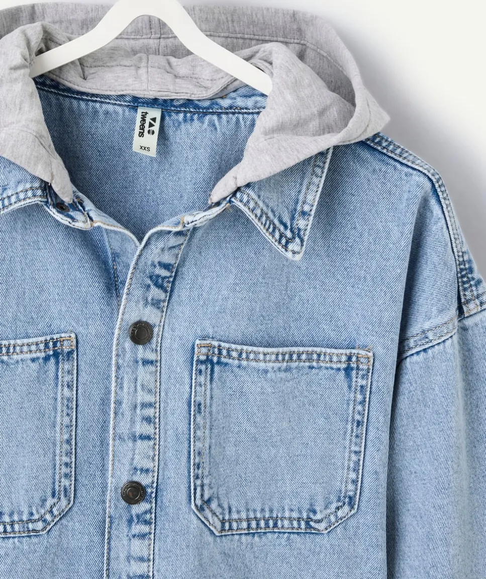 Chemise garçon oversize denim