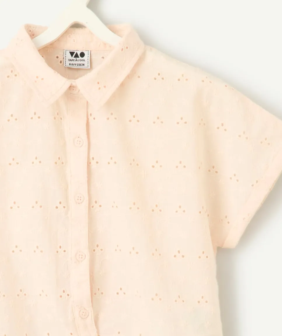 Chemise manches courtes bébé fille pastel