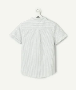 Chemise manches courtes rayée garçon