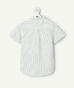 Chemise manches courtes rayée garçon