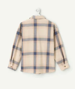 Chemise manches longues à carreaux garçon