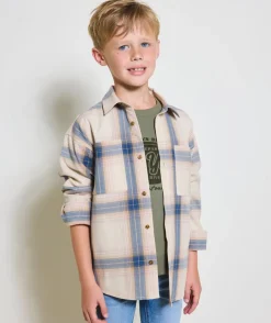 Chemise manches longues à carreaux garçon