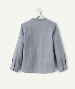 Chemise manches longues et col mao pour garçon