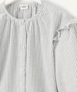 Chemise manches longues fille rayée