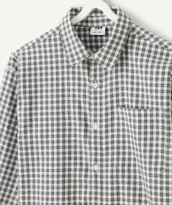 Chemise manches longues garçon à carreaux manches longues