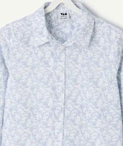 Chemise manches longues garçon imprimé bleu