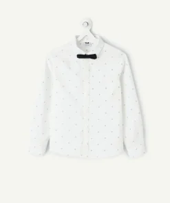 Chemise manches longues garçon imprimé avec nœud papillon