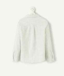 Chemise rayée manches longues garçon