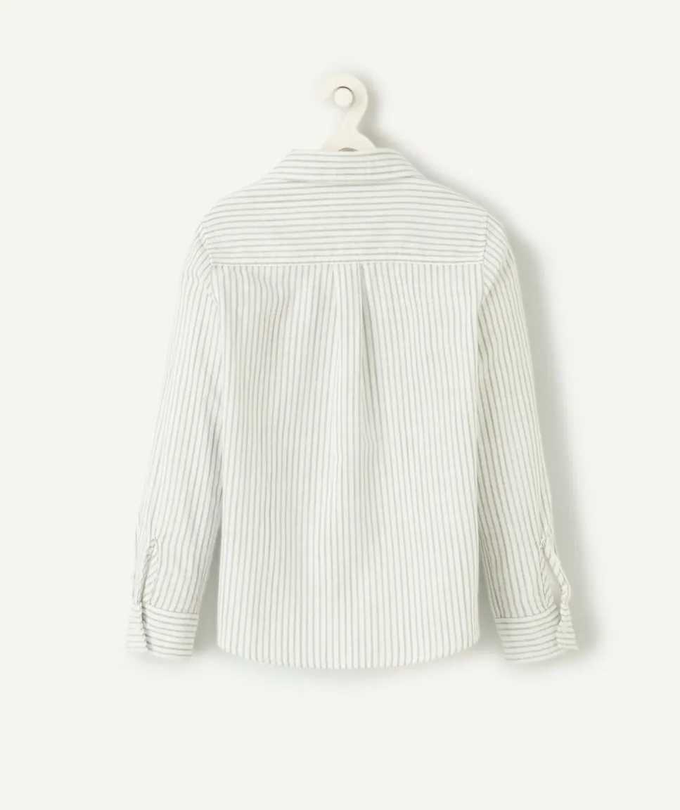 Chemise rayée manches longues garçon