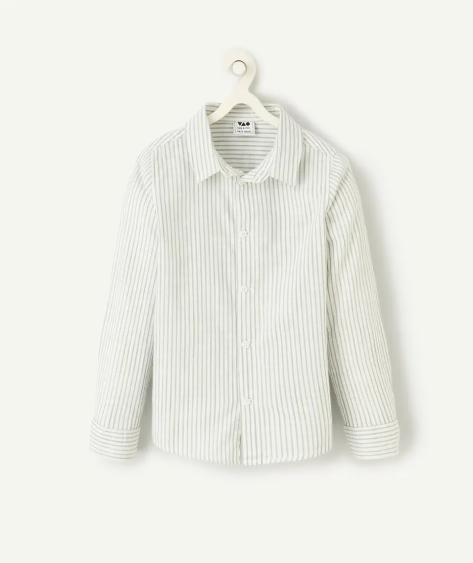 Chemise rayée manches longues garçon