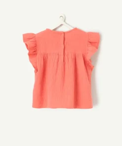 Chemise rose à volants pour bébé fille