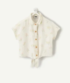 Chemisier bébé fille blanc imprimé