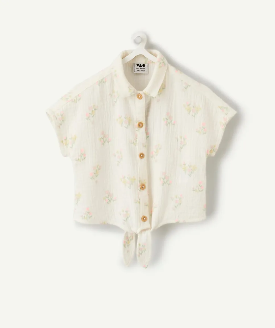 Chemisier bébé fille blanc imprimé
