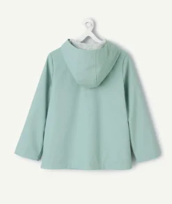 Ciré fille à capuche vert