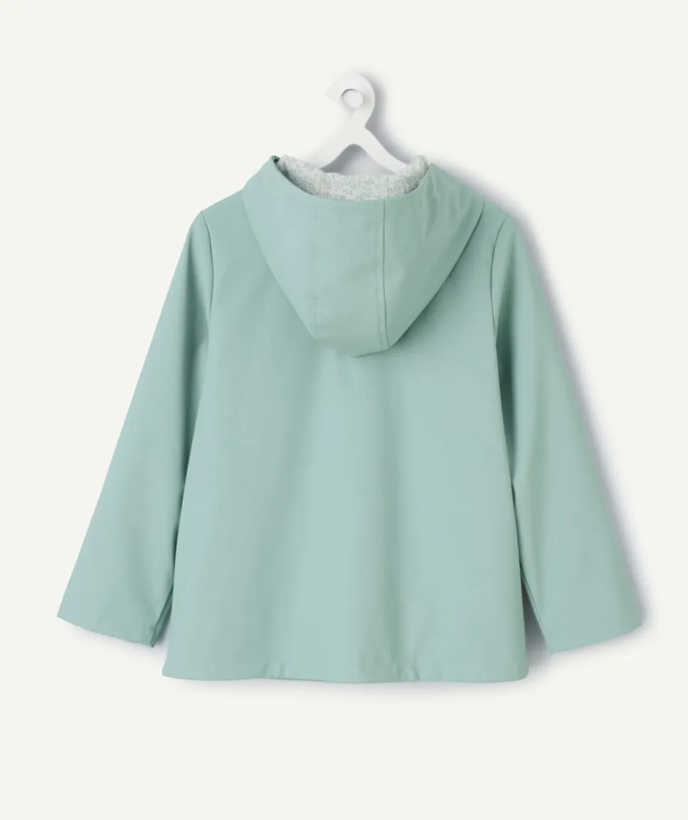 Ciré fille à capuche vert