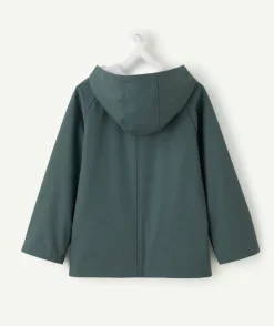 Ciré garçon à capuche vert zip