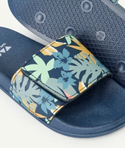 Claquettes garçon imprimé tropical coloré