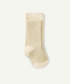 Collants bébé fille en lurex couleur argentée