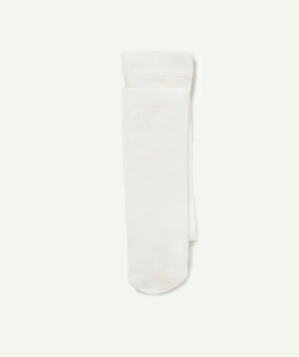 Collants en voile écru pour fille