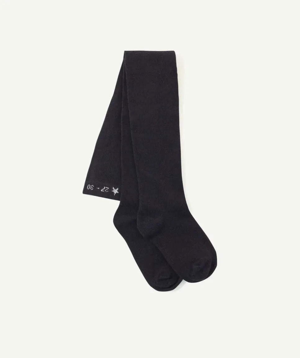 Collants noirs pour fille en tricot