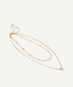 Collier fille multi-rangs couleur dorée
