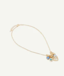 Collier fille pendentifs couleur dorée