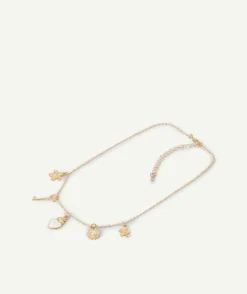 Collier fille pendentifs couleur dorée fantaisie