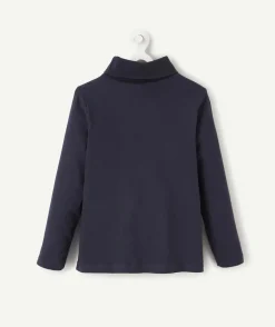 Col roulé bleu marine basic garçon