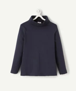 Col roulé bleu marine basic garçon