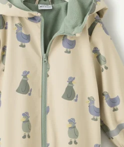 Combinaison anti-pluie bébé garçon imprimé canards
