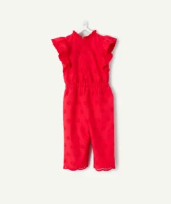 Combinaison bébé fille broderie rouge