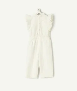 Combinaison bébé fille broderie blanche