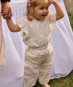 Combinaison bébé fille broderie blanche