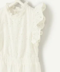 Combinaison bébé fille broderie blanche