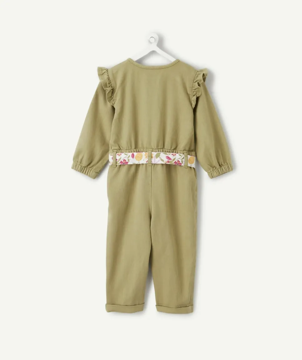 Combinaison bébé fille coton vert
