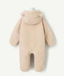 Combinaison bébé fille en sherpa beige
