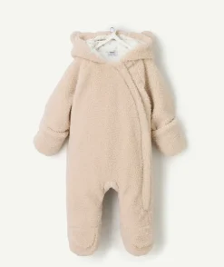 Combinaison bébé fille en sherpa beige