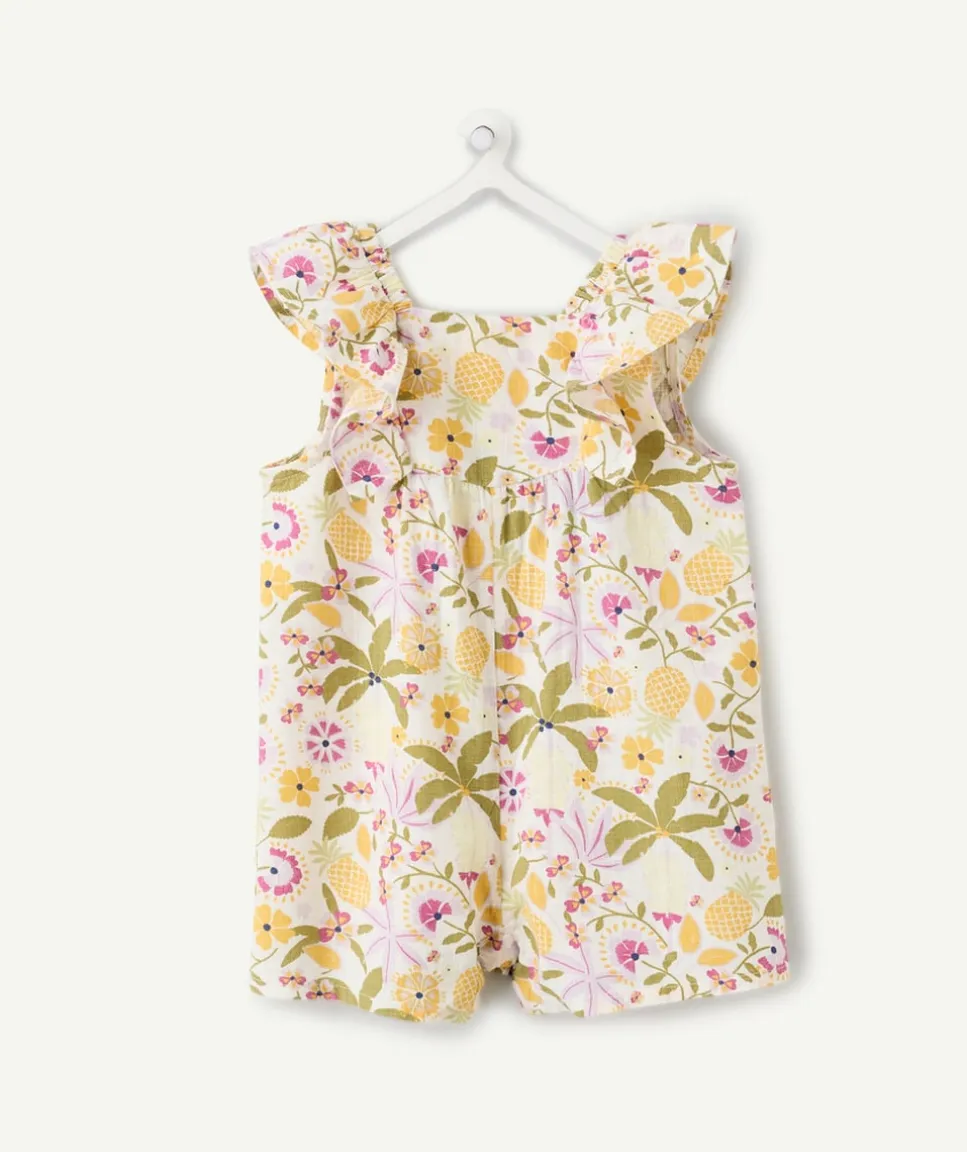 Combinaison bébé fille imprimé floral